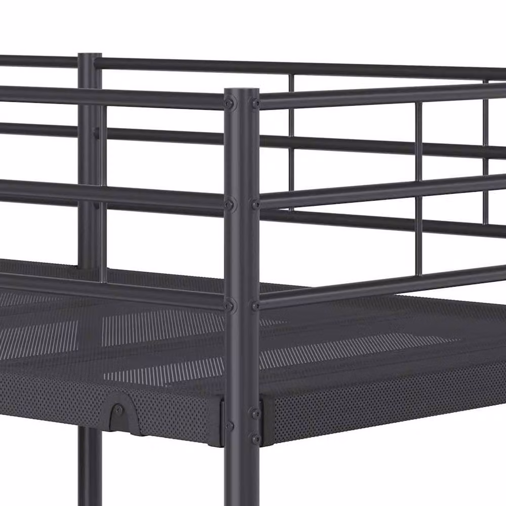 Berkfield Home Black Metal Breathable Single Bunk Bed W/D/H: 195.5 x 90 x 150 cm – 3