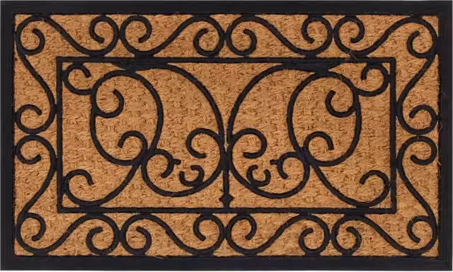 Berkfield Home Rectangular Door Mat, Brown, W: 75 cm, D: 45 cm – 1