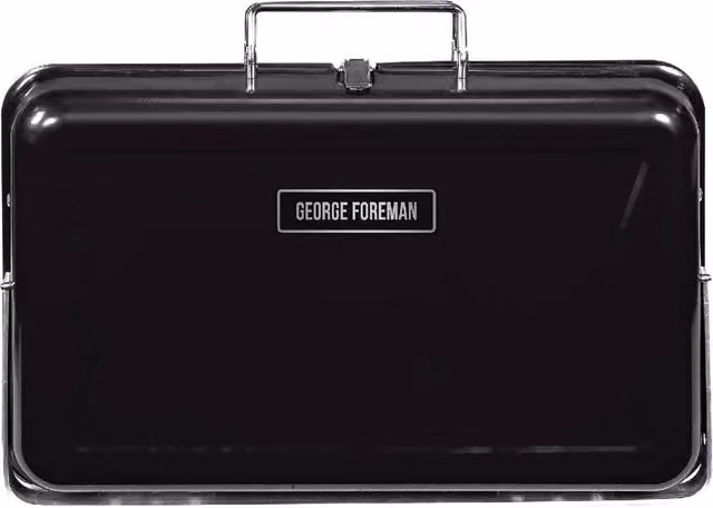 George Foreman Tabletop Charcoal BBQ in Black with Chrome and Steel Finish – 8