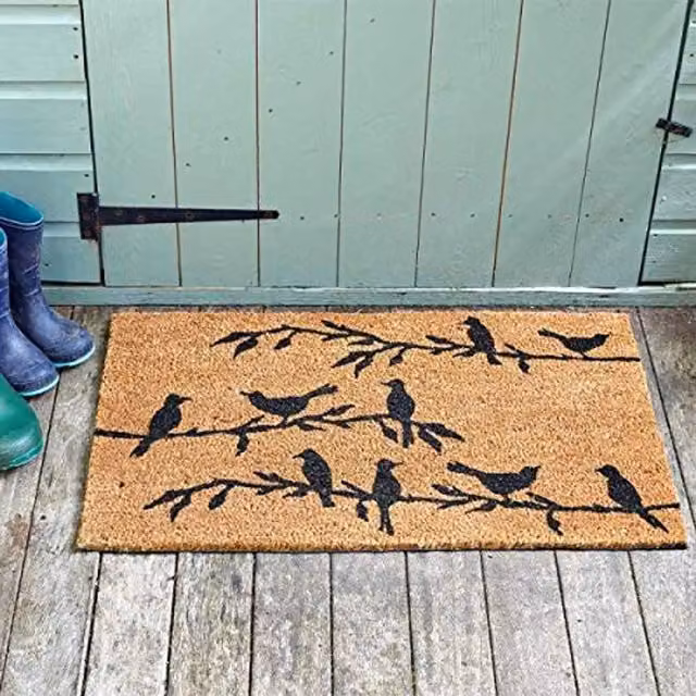 Marco Paul Bird Song Non Slip Coir Door Mat, Multicolour, W: 75.0 cm, D: 45.0 cm – 1
