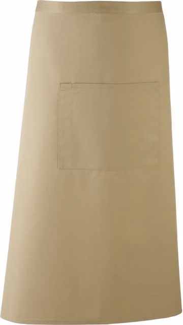 Premier Colours Poly Cotton Long Continental Style Bar Apron in Beige