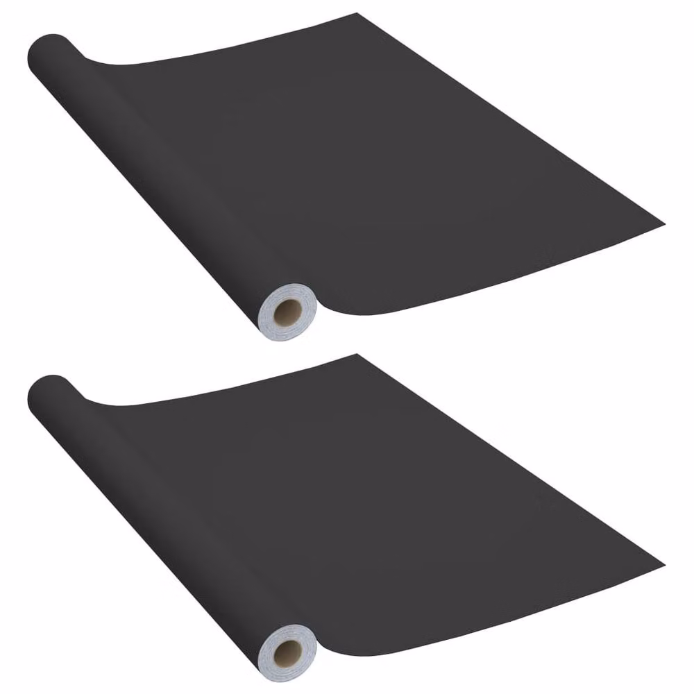 Berkfield Home Self-adhesive PVC Furniture Film, Black, 2 Pack, W: 90 cm x L: 500 cm – 2