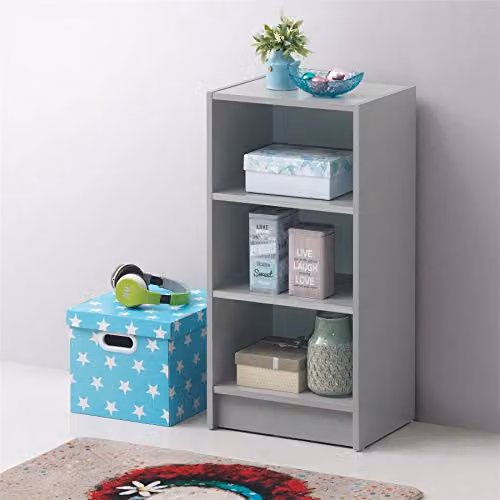 Timber Art Design UK 3 Tier Contemporary Open Bookcase and Display Shelving Unit, White, H80 x W40 x D30 cm – 2