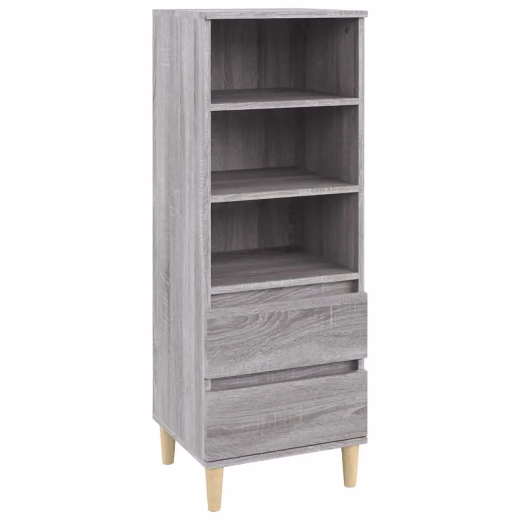 Berkfield Home Grey Sonoma Highboard in Engineered Wood, W/D/H: 40 x 36 x 110 cm – 2