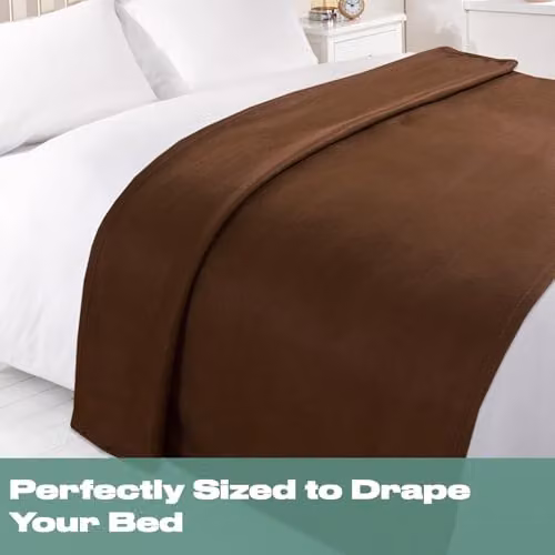 Dreamscene Brown Fleece Throw Blanket, W/D/H: 200 x 240 cm – 4