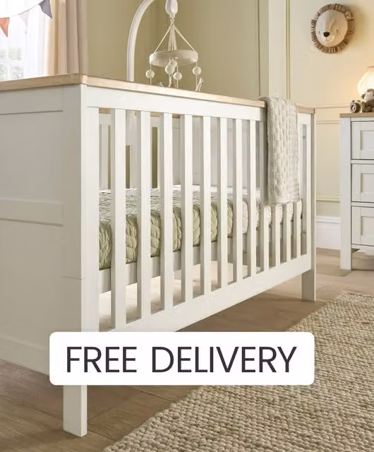 Mamas & Papas Wedmore Cotbed in White/Oak