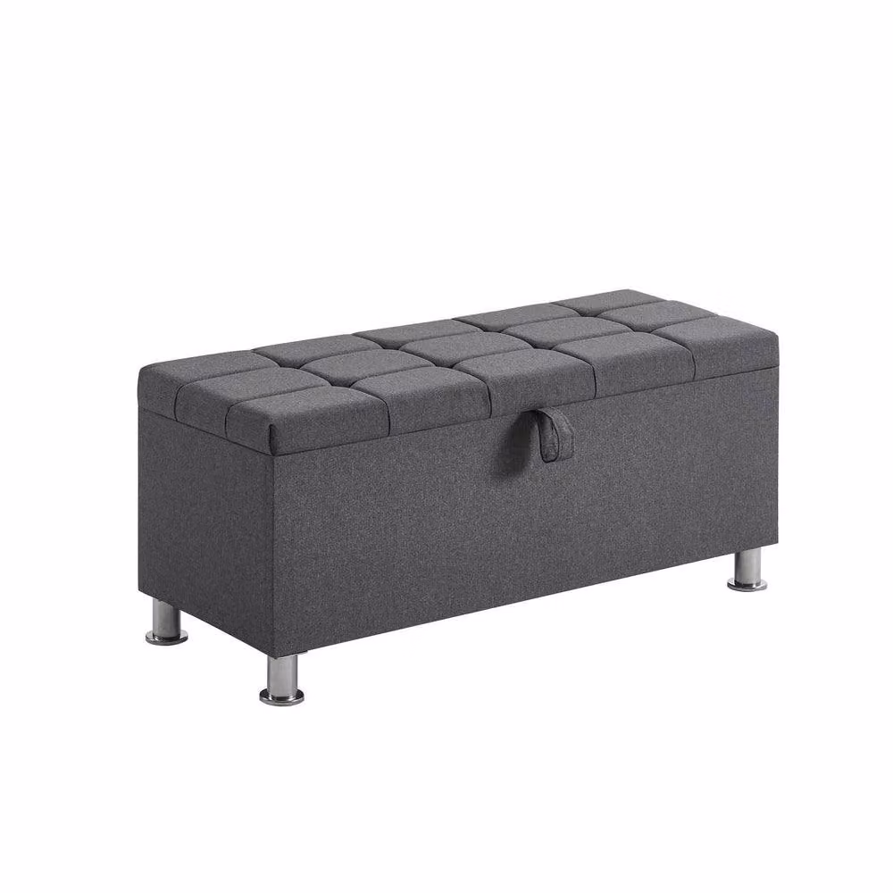 HD Designs Vida Designs Valencia Storage Ottoman in Dark Grey – 2