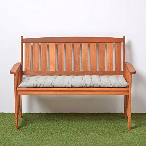 Homescapes 3 Seater Garden Bench Cushion in Grey, 143 x 48 cm – 4