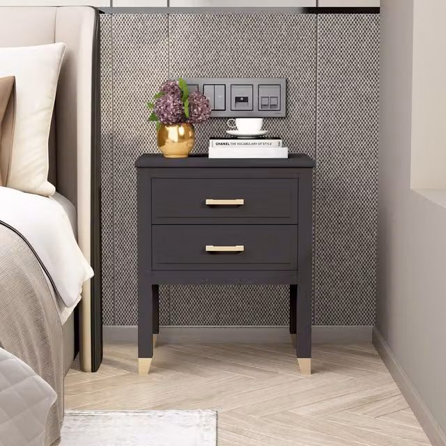 Cabinet Bits Palazzi Large Bedside Table in Dark Grey