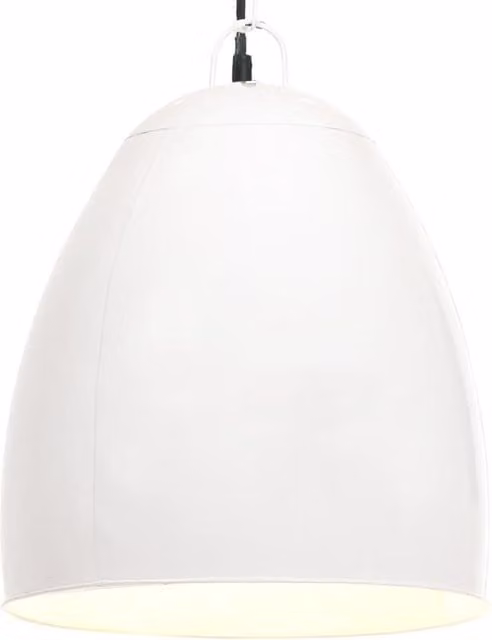 Berkfield Home Industrial Round Hanging Lamp, White, Diameter: 42 cm, E27, 25 W