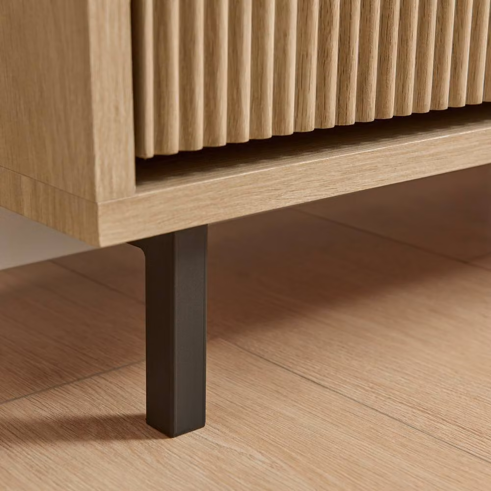 FurnitureboxUK Penrose 3 Door Oak Effect Wood Shoe Storage Cabinet in Brown – 4
