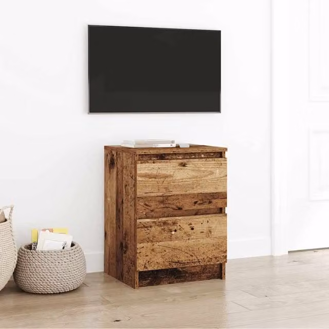 Berkfield Home Rustic Old Wood TV Cabinet in Brown, W/D/H: 40 x 35 x 54 cm – 1