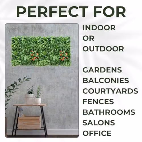 Ark Mat Hedgerow Artificial Plant Wall Panel, Green, W: 100 cm, H: 100 cm – 3