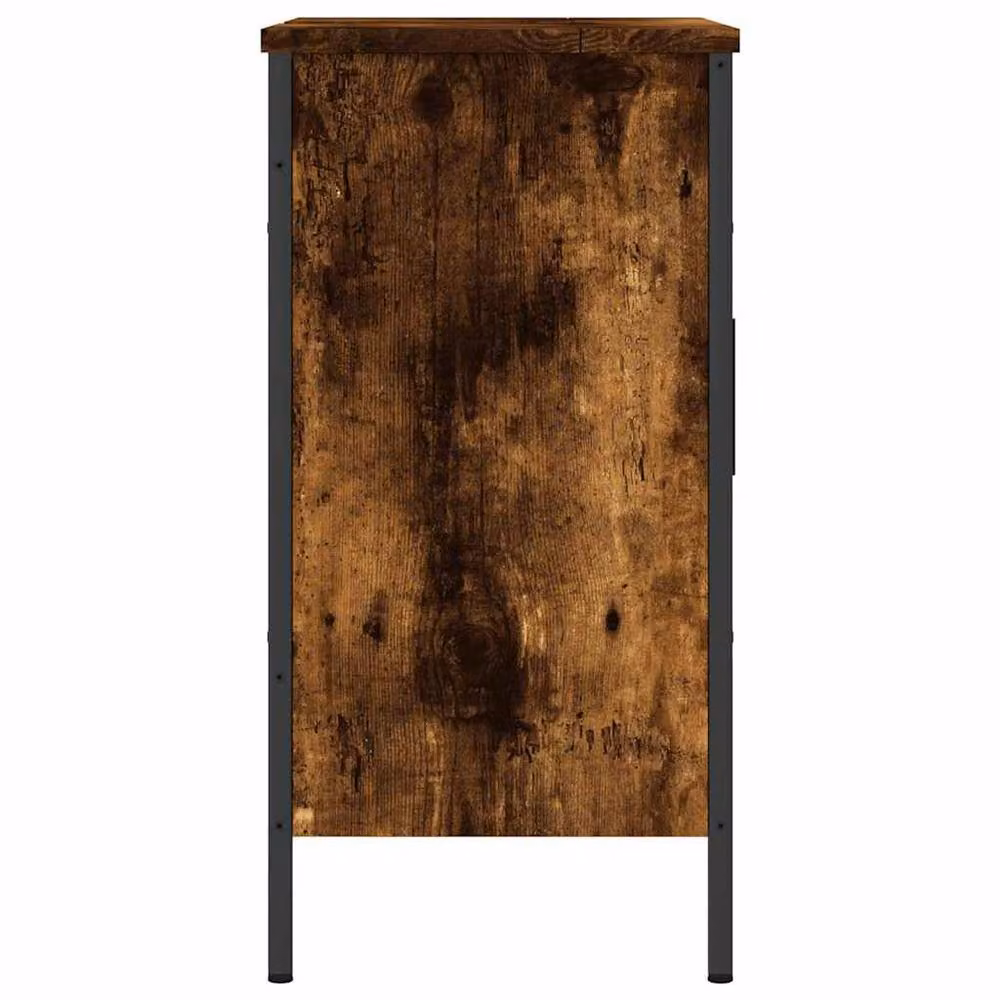 Berkfield Home Smoked Oak Bathroom Sink Cabinet, Brown, W/D/H: 60 x 30 x 60 cm – 5