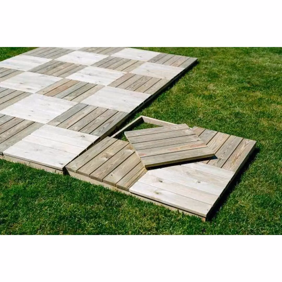 Buttercup Farm Timber Decking Kit in Brown, W/D/H: 100 x 100 x 6.5 cm – 2