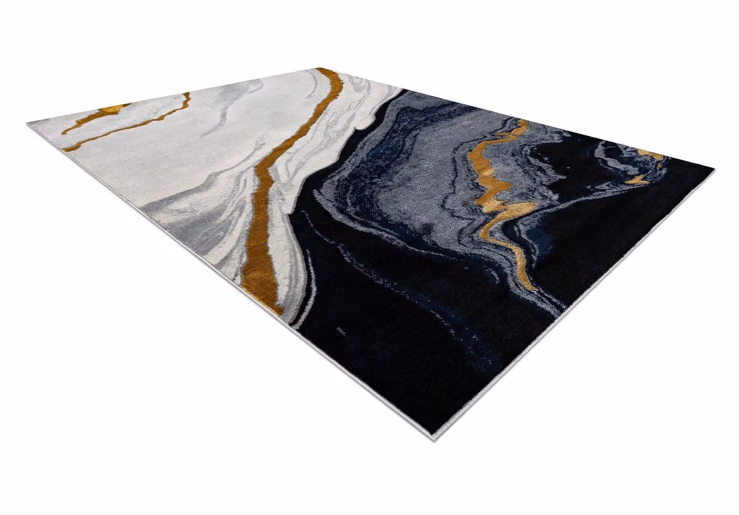 RugsX Emerald Blue Abstract Rectangular Rug, W: 160 cm, L: 220 cm – 4