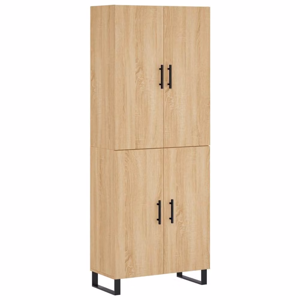 Berkfield Home Sonoma Oak Highboard in Beige, W/D/H: 69.5 x 34 x 180 cm – 3