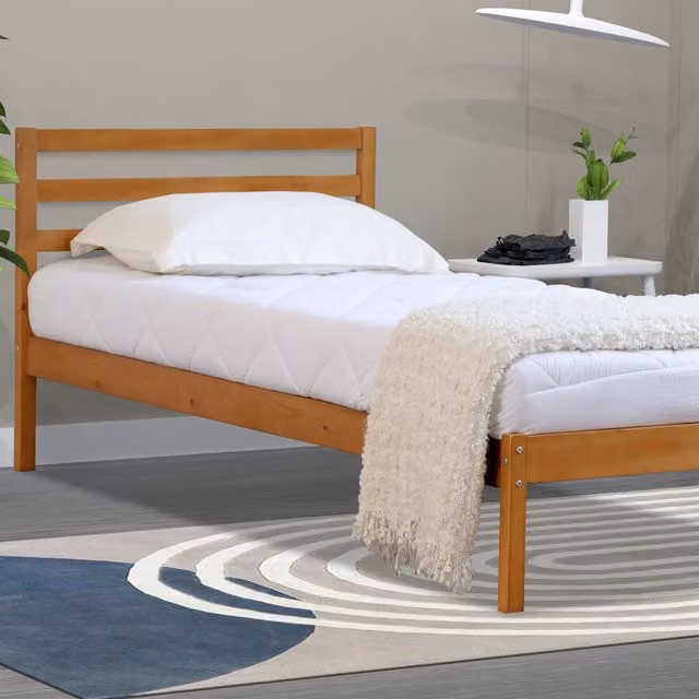 Flintshire Furniture Maxwell Single Bed in Oak Brown, 90 x 190 cm