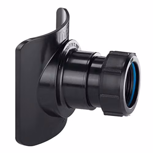 McAlpine BOSSCONN110T-BL Black Mechanical Soil Pipe Boss Connector for 4 inch/110mm Soil Pipes