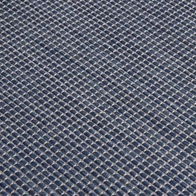 Berkfield Home Blue Outdoor Flatweave Round Rug, Diameter: 100 cm