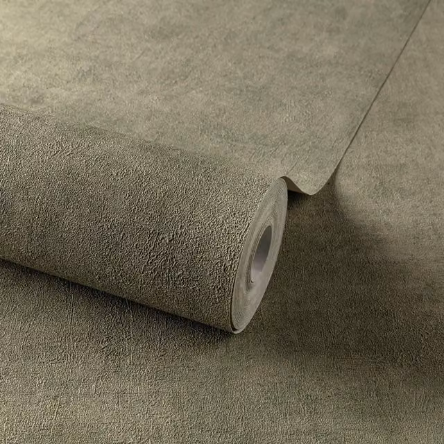 Grandeco Annabella Green Distressed Plaster Textured Abstract Wallpaper