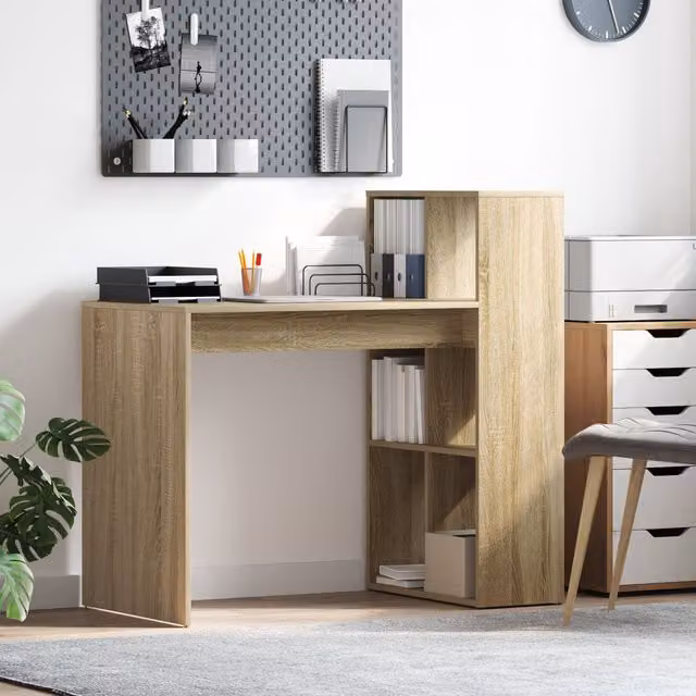 Berkfield Home Modern Computer Desk in Sonoma Oak Brown Engineered Wood