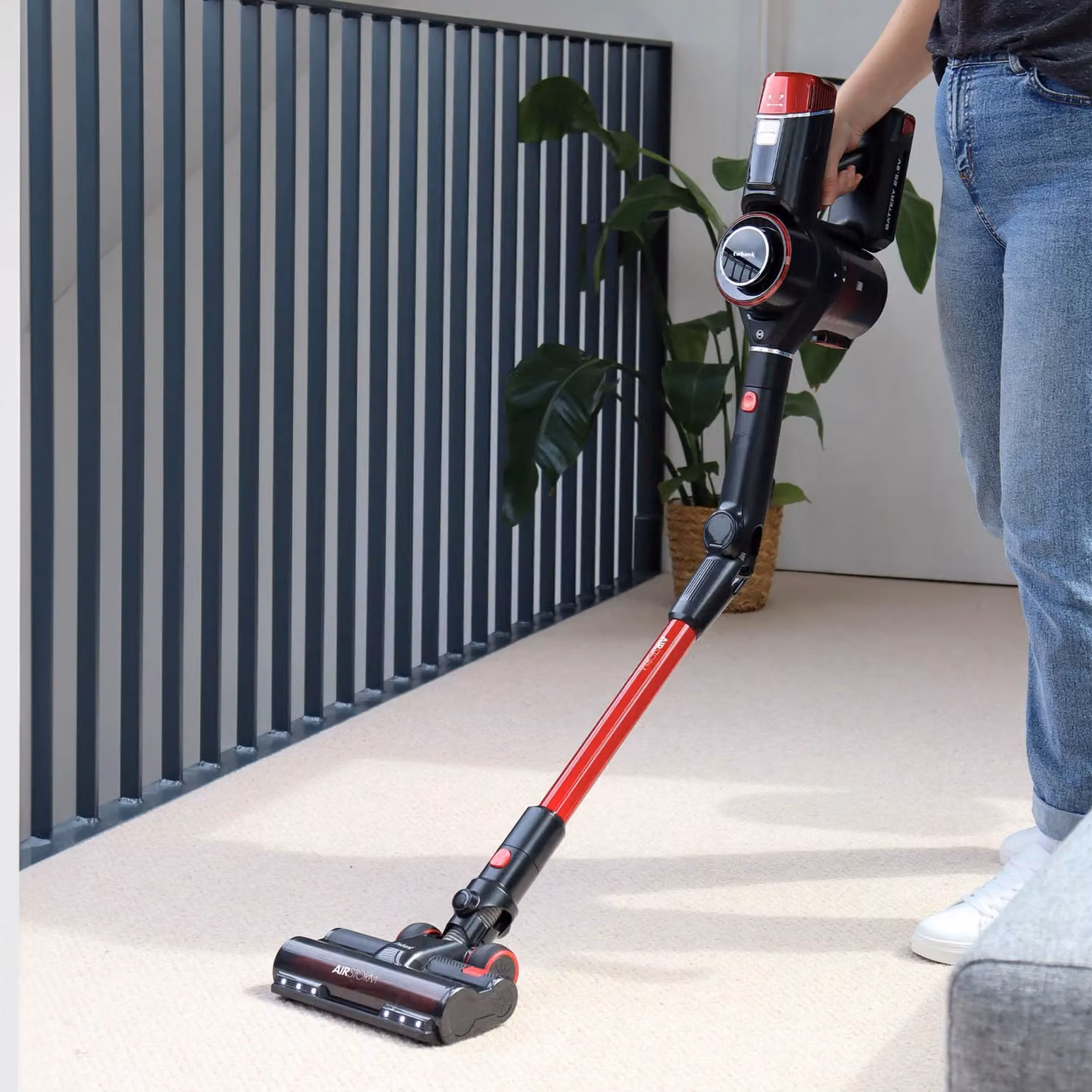 Ewbank AIRSTORM1 2-in-1 Cordless Pet Stick Vacuum Cleaner, Red – 9