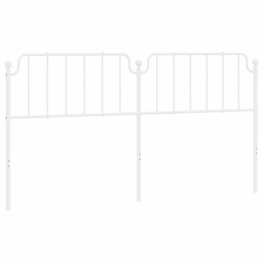 Berkfield Home Classic Metal Headboard in White, 193 cm – 2