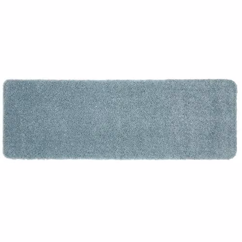 My Mat Blue Minimalist Non-Slip Washable Rectangular Rug, W: 67 cm, L: 200 cm