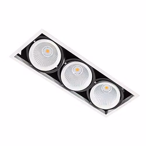 Italux Vertico Modern Technical LED Recessed Ceiling Light, White or Black, 4000K Cool White, 4200lm