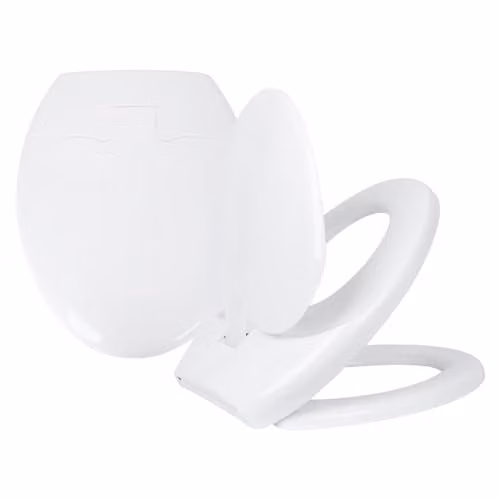 Harbour Housewares Soft Close Oval Family Toilet Seats, White, Pack of 2