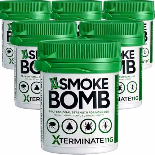 Xterminate XL Smoke Bomb Fogger Insect Killer, White, 6 x 11g – 1