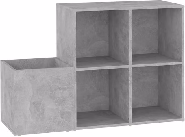 Berkfield Home Hall Shoe Cabinet in Concrete Grey, W: 105 cm, D: 35.5 cm, H: 70 cm – 1