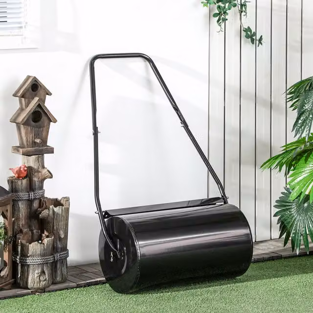 DURHAND Heavy Duty Steel Garden Lawn Roller, Black – 1