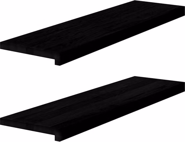 Berkfield Home Solid Oak Wood Window Sills, 2 Pieces, Dark Brown, W: 90 cm, D: 25 cm, H: 2 cm