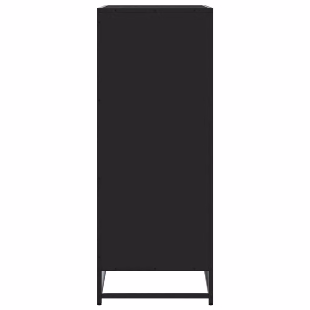 Berkfield Home Modern Black Shoe Cabinet with Hinged Doors, W/D/H: 75 x 38 x 97.5 cm – 4