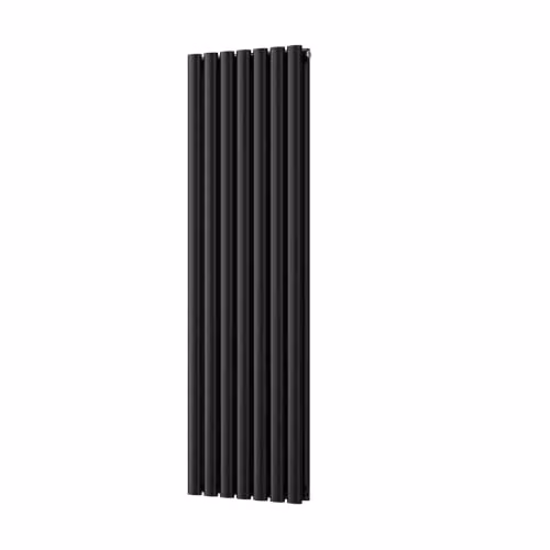 UK Radiators Omeara Black Elliptical Tube Vertical Designer Radiator, H 140 cm x W 40.6 cm – 2