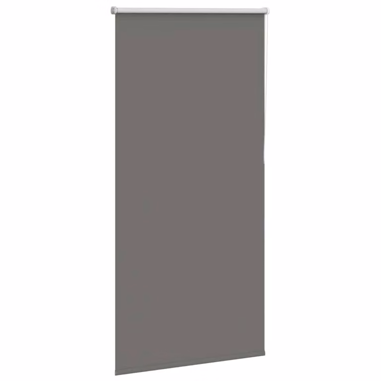 Berkfield Home Grey Blackout Roller Blind, Thermal Insulating Polyester, W: 80 cm, H: 175 cm