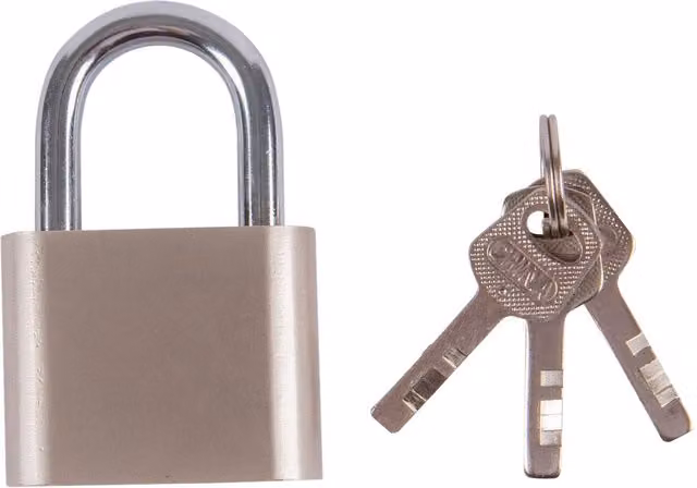 Blackspur Silver Iron Padlock with Key