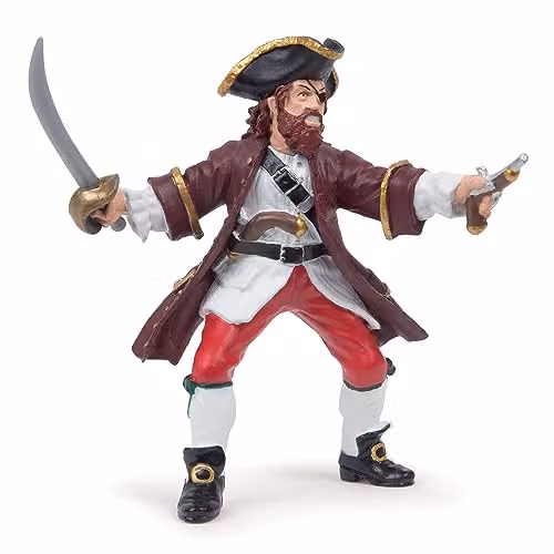 Papo Barbarossa Figure from the Pirates Collection in Red and Multicolour