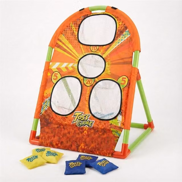 The Magic Toy Shop Bean Bag Toss Throwing Game Set, Multicolour and Orange