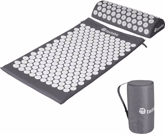 tectake Muscle Tension Reliever Acupressure Mat Set - Grey