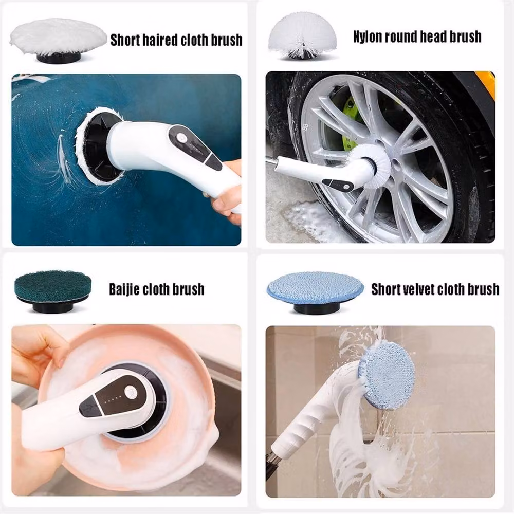 Nordara 9-in-1 Cordless Electric Spin Scrubber Handheld Cleaning Brush, White – 2