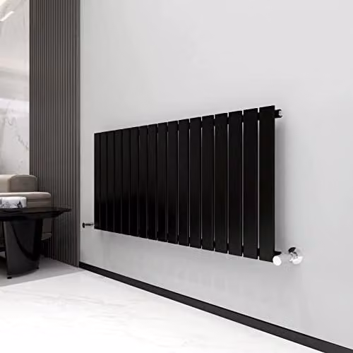 MCC Direct Designer Flat Panel Double Radiator, Black, H 60 cm x W 115.6 cm