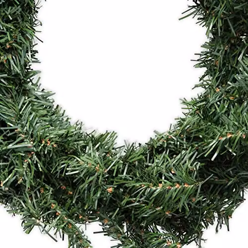 Pelle & Sol Green Artificial Leaves Round Christmas Wreath, Diameter: 40 cm – 2