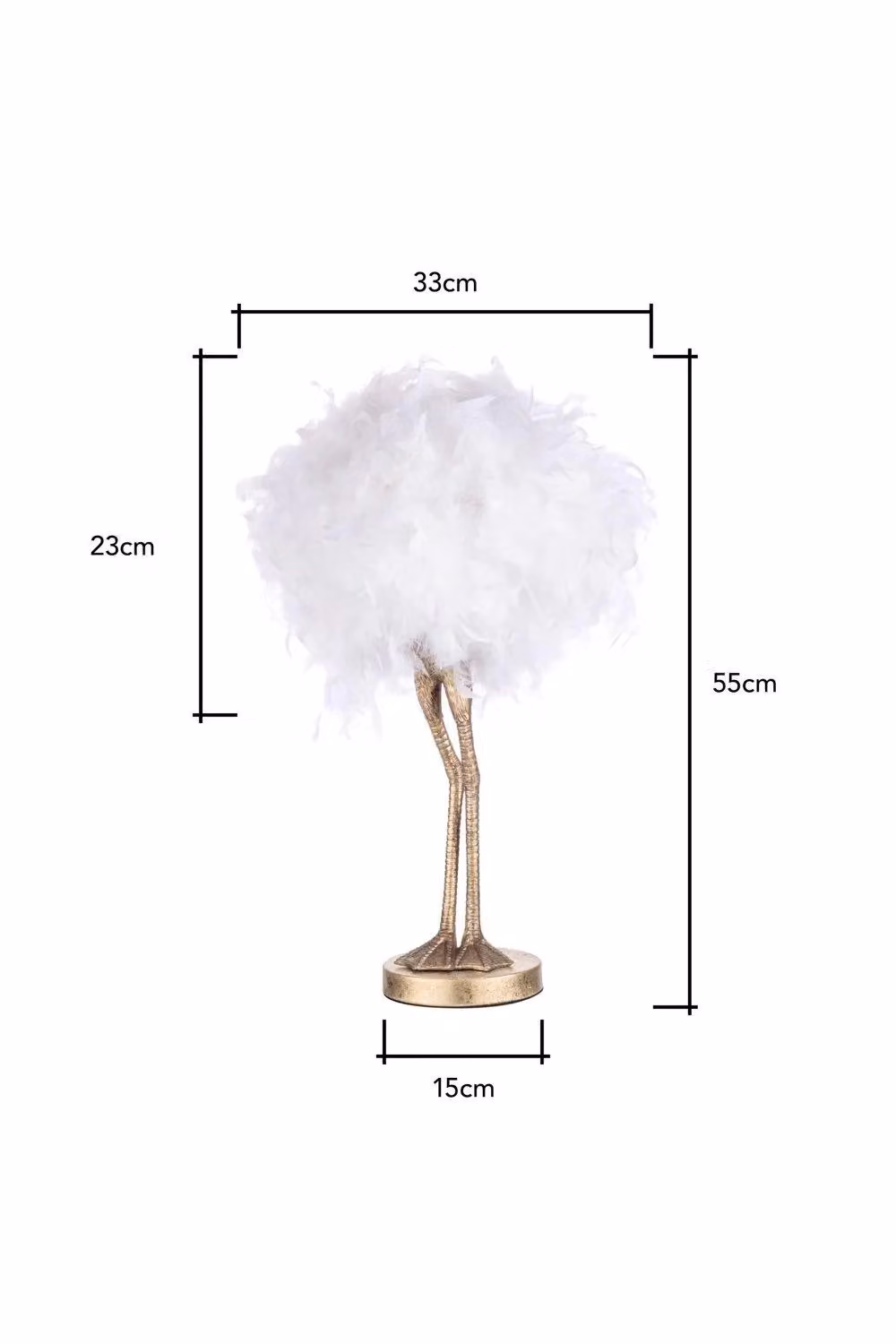 BHS Lighting Ada Legs Table Lamp in Gold and White – 3
