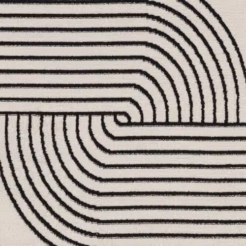 Livabliss Abstract Modern Rug in White, Black and Beige, W/D/H: 80 x 150 cm – 4