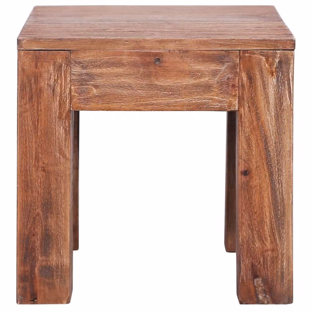 Berkfield Home Rustic Solid Reclaimed Wood Coffee Table, Brown, W/D/H: 30 x 30 x 30 cm – 2