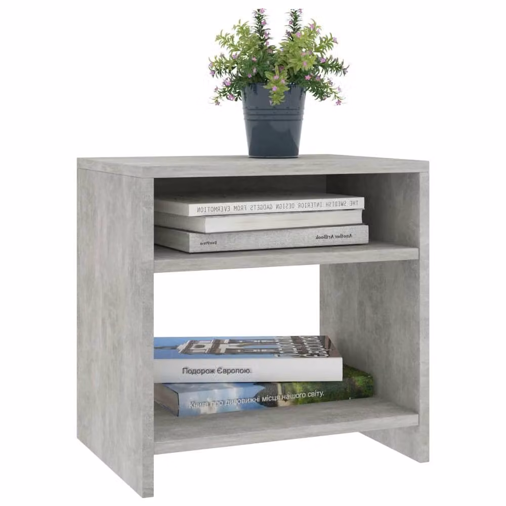 Berkfield Home Bedside Cabinet in Concrete Grey, W/D/H: 40 x 30 x 40 cm – 3