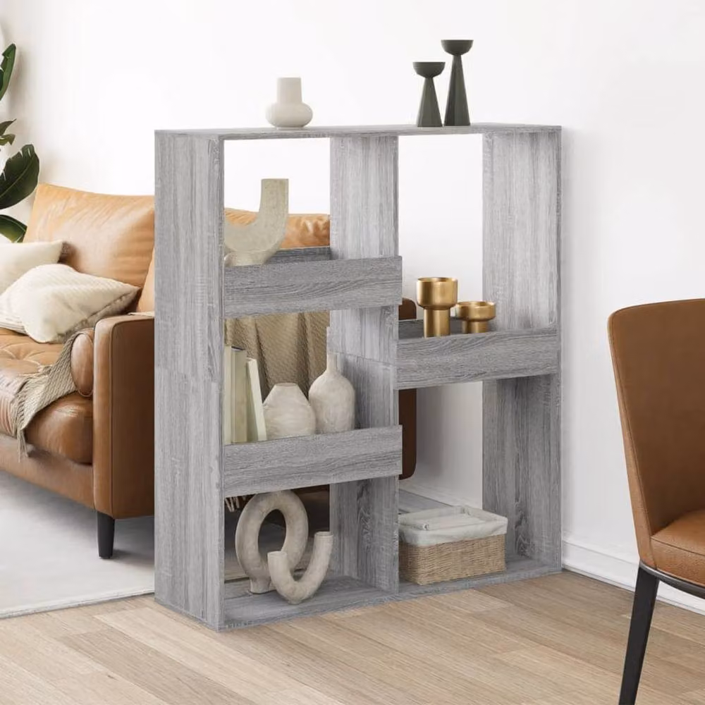 Berkfield Home Grey Sonoma Room Divider in Engineered Wood W/D/H: 100 x 33 x 115 cm – 2